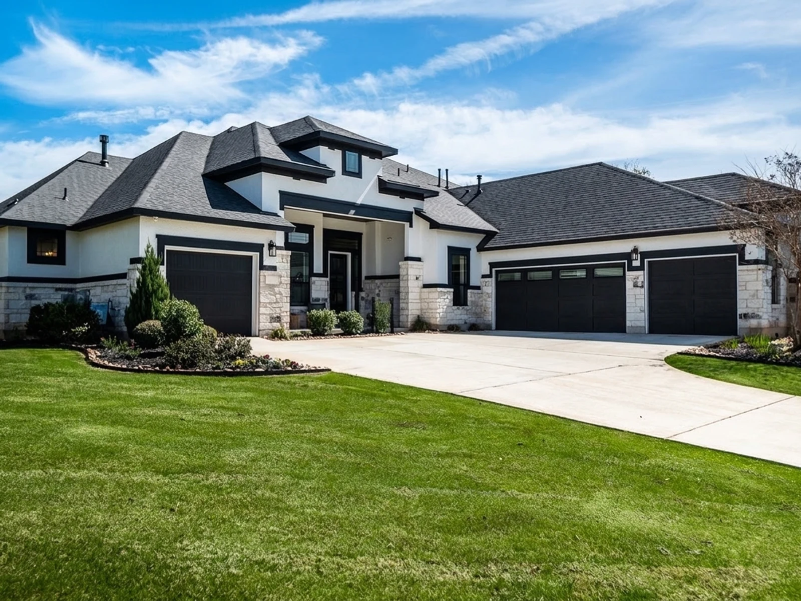 New construction home in the style of Chesmar Homes