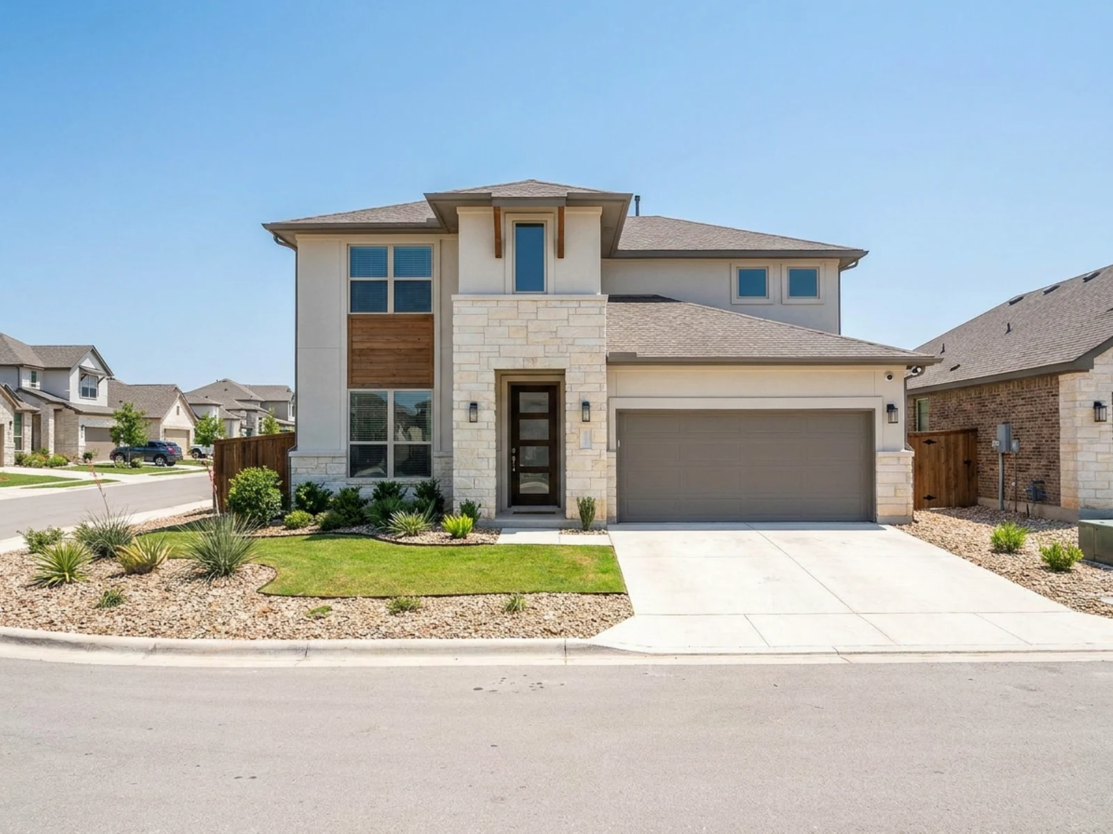 New construction home in the style of Lennar